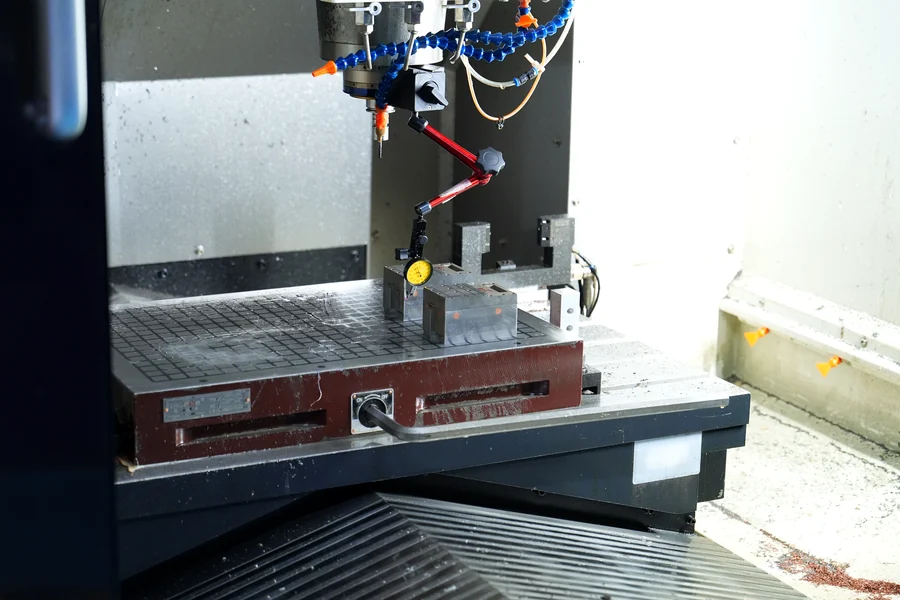 CNC machining detail on a mold component