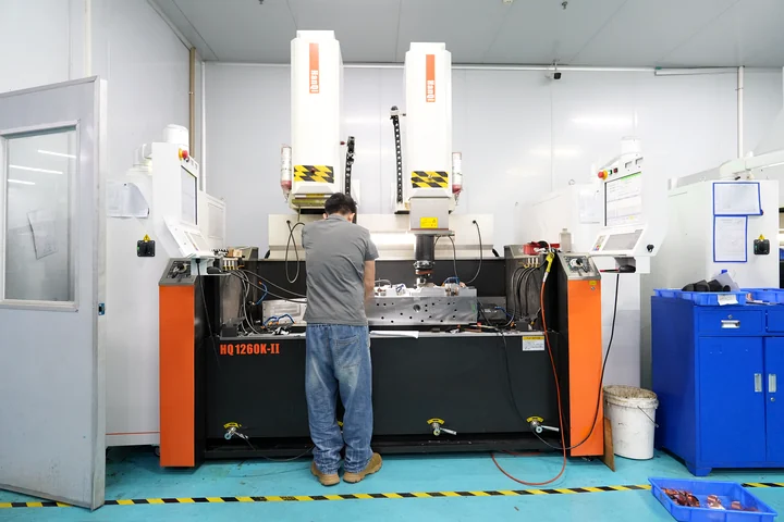 EDM machine area on the tooling floor