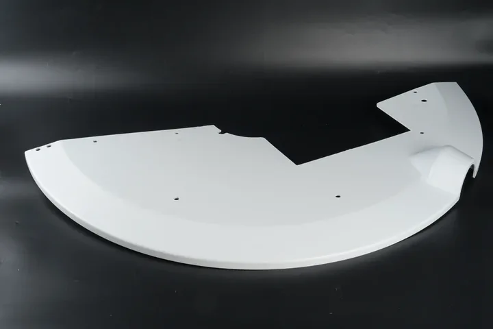 Large Curved Cover Large white curved injection molded cover