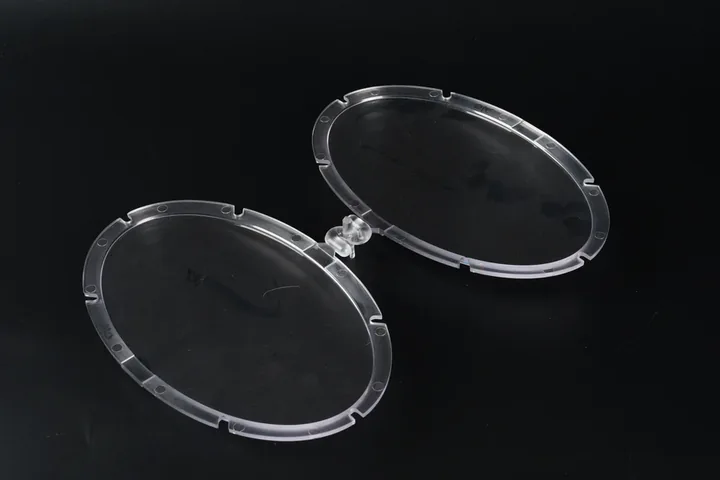 Clear Molded Covers Pair of clear injection molded cover components