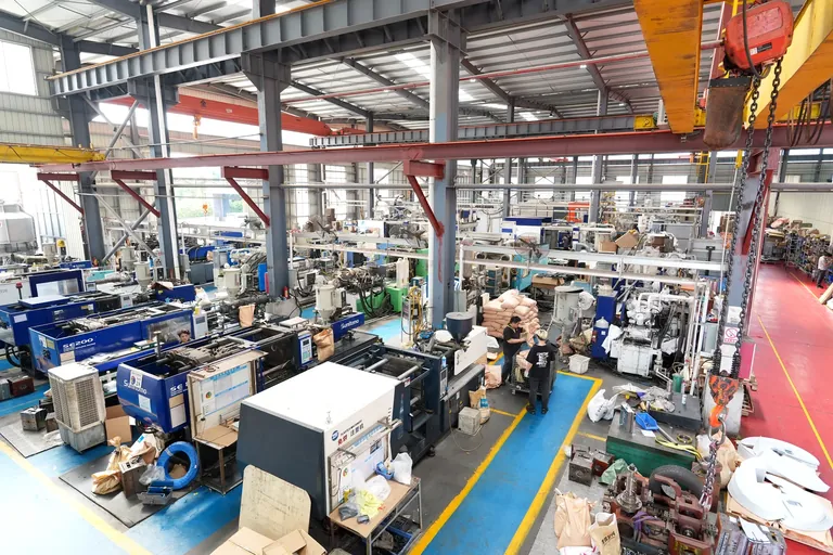 Injection Molding Production Floor Injection molding production floor with multiple machines