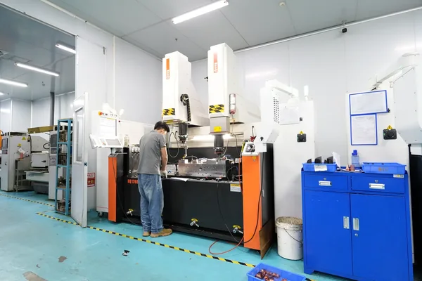 EDM machines operating in the tooling workshop